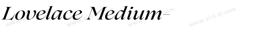 Lovelace Medium字体转换
